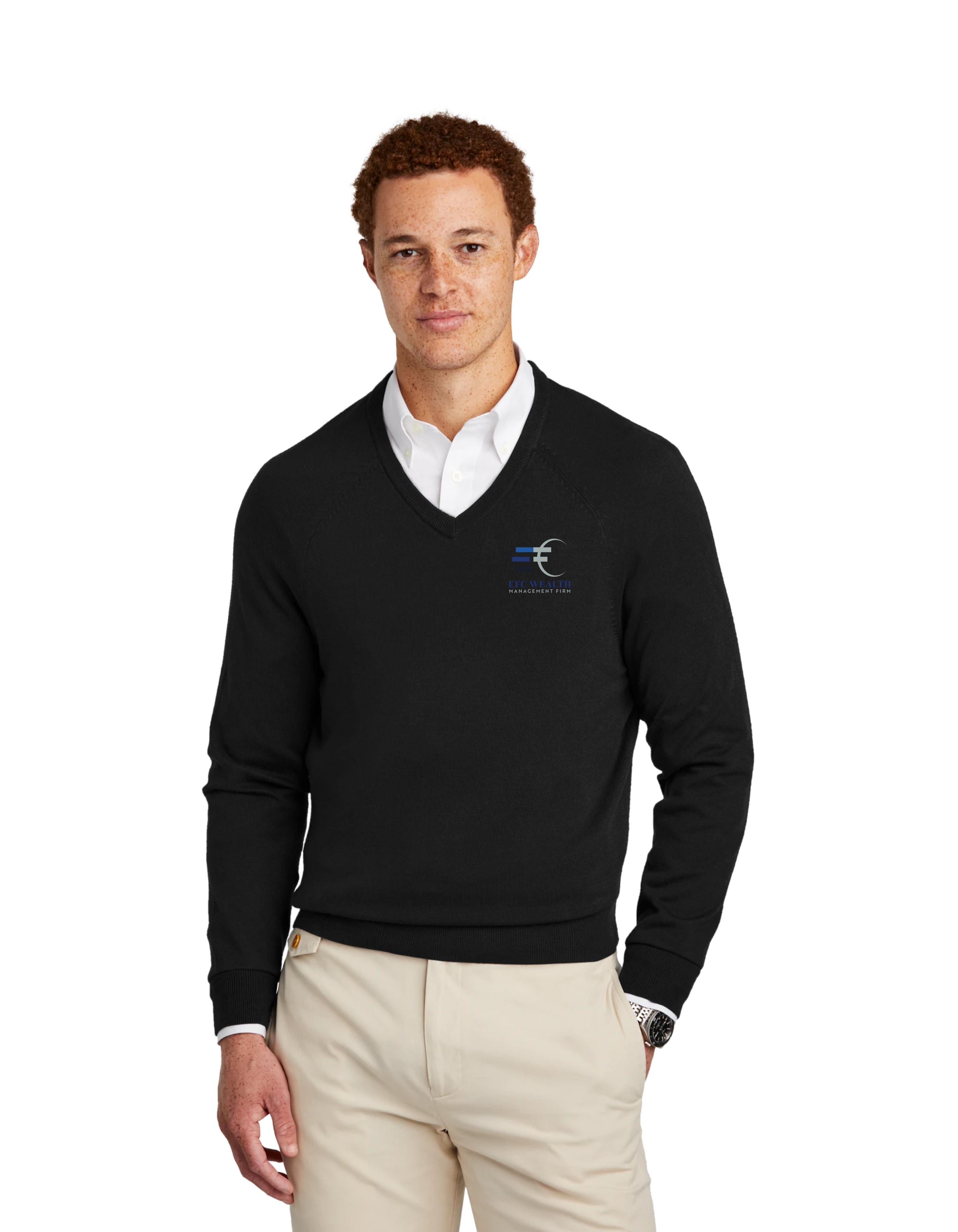 Brooks Brothers® Cotton Stretch V-Neck Sweater