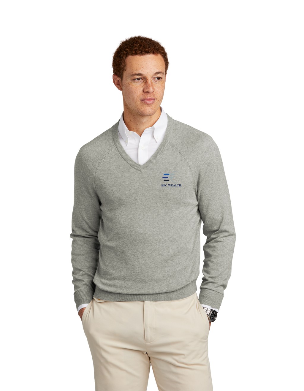 Brooks Brothers® Cotton Stretch V-Neck Sweater